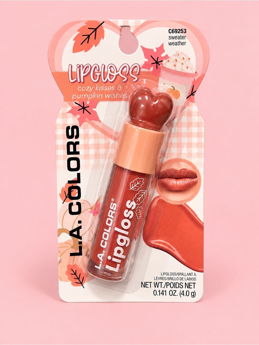 L.A. COLORS Lipgloss Sweater Weather Cozy Kisses Pumpkin Wishes